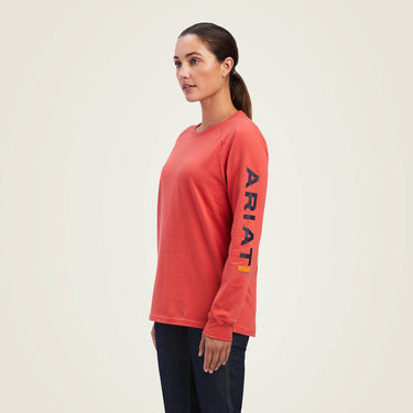 Ariat Rebar Cotton Strong Logo Graphic (Red Dahlia) Size XL