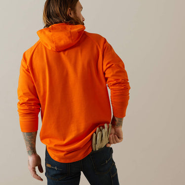 Ariat Rebar Cotton Strong Hooded T-Shirt (Bright Orange) Size XL