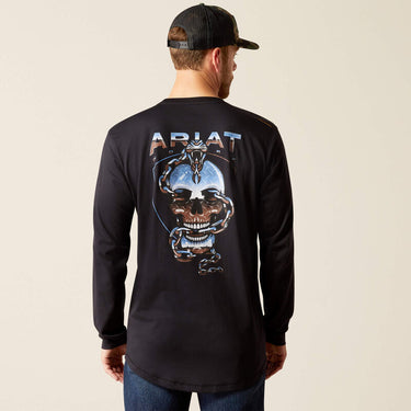 Ariat Rebar Workman Chrome Skull T-Shirt (Black) Size XL