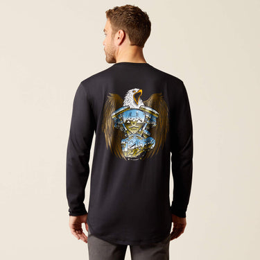 Ariat Rebar Workman Chrome Moto Eagle T-Shirt (Black) Size XL