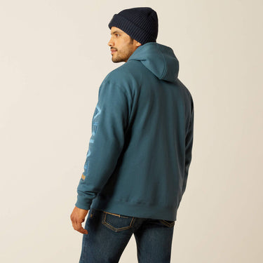 Ariat Rebar Graphic Hoodie (Stargazer/Larkspur) Size XXL
