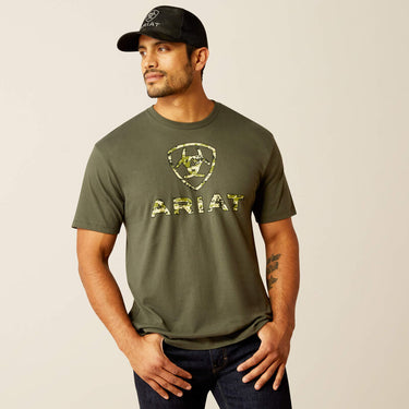 Ariat Liberty USA Digi Camo T-Shirt (Dark Olive) Size L