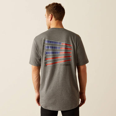 Ariat Rebar Workman Beams T-Shirt (Medium Charcoal Heather Grey) Size XL