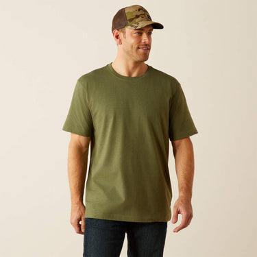 Ariat Rebar Cotton Strong Standard T-Shirt (Four Leaf Clover Heather) Size L
