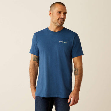 Ariat Men's Line Frame Hex T-Shirt (Denim Black Heather) Size XL