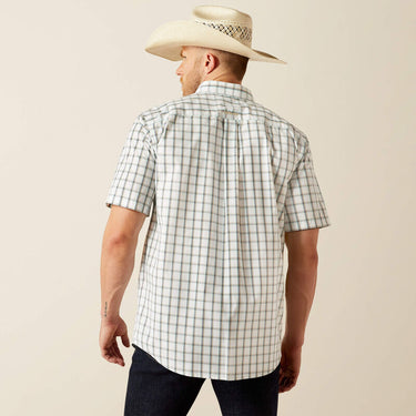 Ariat Men's Pro Series Cooper Classic Fit Shirt (White Plaid) Size XL