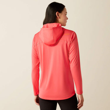 Ariat Women's Rebar Sunblocker Hooded T-Shirt (Rouge Red) Size XL
