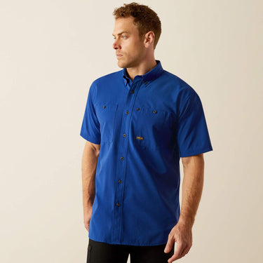 Ariat Men's Rebar Made Tough 360 Airflow Work Shirt (Sodalite Blue) Size XL