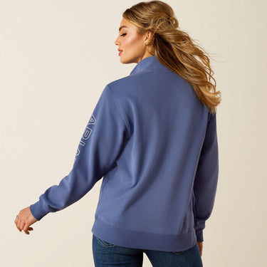 Ariat Logo 1/2 Zip Sweatshirt (Fjord Blue) Size XL
