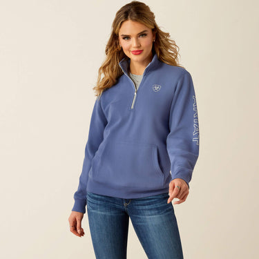 Ariat Logo 1/2 Zip Sweatshirt (Fjord Blue) Size XL