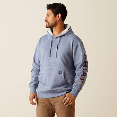 Ariat Rebar Graphic Hoodie (Colony Blue Heather) Size 3XL