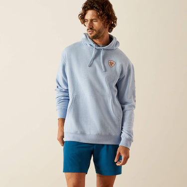 Ariat Logo Hoodie (Light Blue Heather) Size 3XL