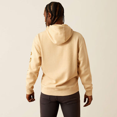 Ariat Logo Hoodie (Tan Heather) Size L
