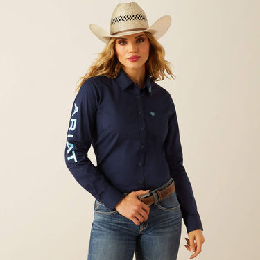 Ariat Women's Team Kirby Stretch Shirt (Black Iris) Size M
