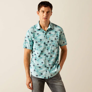 Ariat Maverick Modern Fit Shirt (Turquoise) Size XL