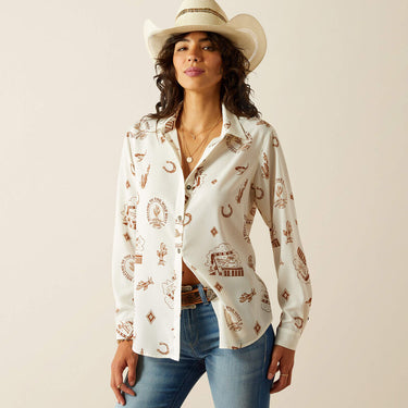 Ariat Homestyle Shirt (Road Trip Print) Size XL