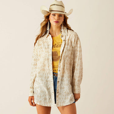Ariat Poppy Summer Overshirt Shirt (Comic Toile) Size XL