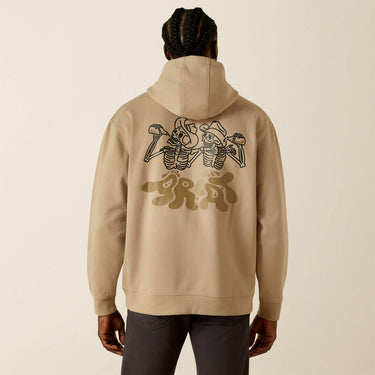 Ariat Drinking Buddies Hoodie (Beige) Size L