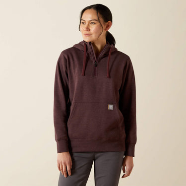 Ariat Rebar Skill Set 1/2 Zip Hoodie (Fudge Heather) Size XL