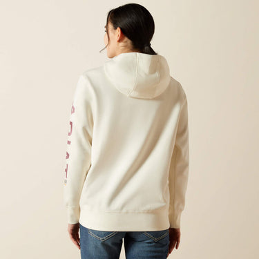 Ariat Rebar Graphic Hoodie (Vanilla Ice/Orchid Haze) Size L