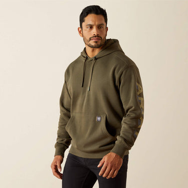 Ariat Rebar Lightweight Logo Hoodie (Grape Leaf) Size L