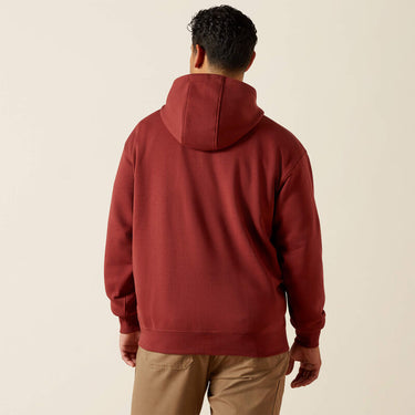 Ariat Rebar Lightweight Logo Hoodie (Madder Brown) Size XL