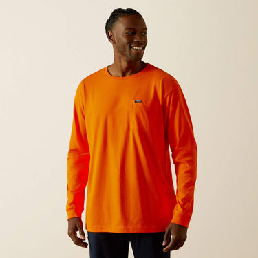 Ariat Rebar Cotton Strong Standard Pocket T-Shirt (Safety Orange) Size L