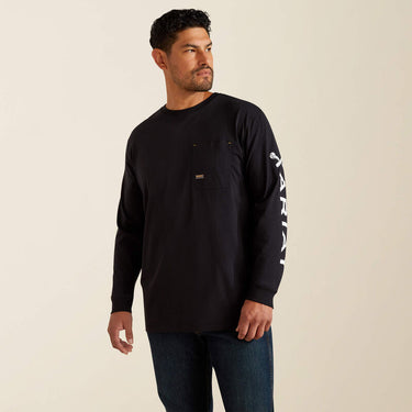 Ariat Rebar Workman Bolt Skull T-Shirt (Black) Size XL