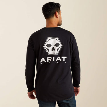 Ariat Rebar Workman Bolt Skull T-Shirt (Black) Size XL