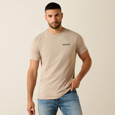 Ariat Sandstone Shield Classic Fit T-Shirt (Brindle Heather) Size XL