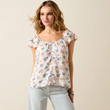 Ariat Lynn Sleeveless Top (Floral Print) Size S
