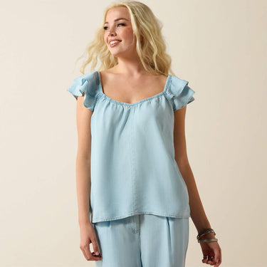Ariat Lynn Sleeveless Top (Indigo Wash) Size S