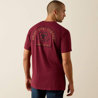 Ariat Shell Game Classic Fit T-Shirt (Maroon Banner) Size XL