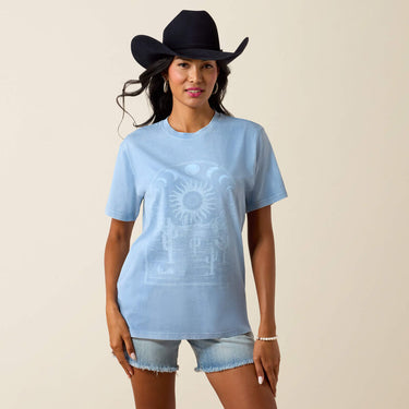 Ariat No Longer Afraid T-Shirt (Ashleigh Blue Mineral Wash) Size XL