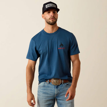 Ariat Flag Bronco Classic Fit T-Shirt (Key Largo) Size L
