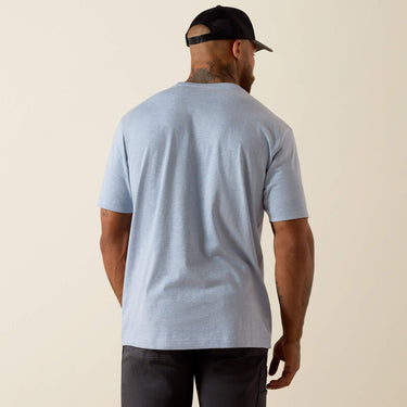 Ariat Rebar Cotton Strong Standard Pocket T-Shirt (Washed Rain Heather) Size M