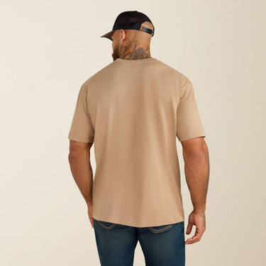 Ariat Rebar Cotton Strong Standard Pocket T-Shirt (Greige) Size M