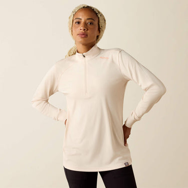 Ariat Rebar Sunblocker 1/2 Zip T-Shirt (Whisper Pink) Size M
