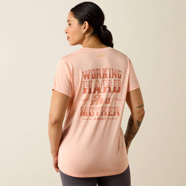 Ariat Rebar Evolution Mother V-Neck T-Shirt (Papaya Peach) Size S