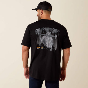 Ariat Rebar Workman Graveyard T-Shirt (Black) Size M