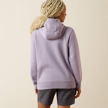 Ariat Rebar Lightweight Logo 1/2 Zip Hoodie (Purple Ash/Thistle) Size 1X