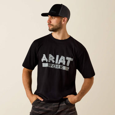 Ariat Rebar Cotton Strong Duct Logo T-Shirt (Black) Size M
