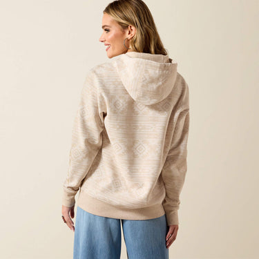 Ariat Logo 2.0 Hoodie (Khaki Heather Southwest Print) Size XL