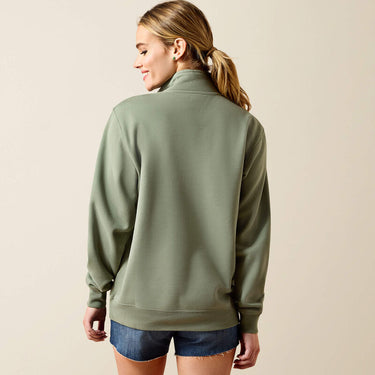 Ariat Logo 1/2 Zip Sweatshirt (Sea Spray) Size XL