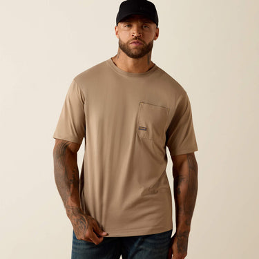 Ariat Rebar Workman Born For This T-Shirt (Greige) Size M