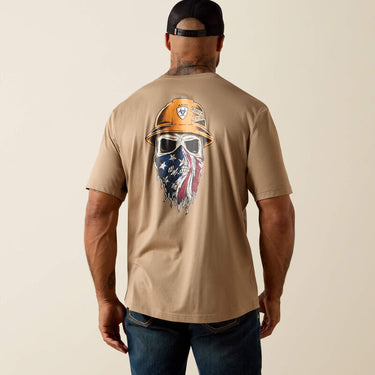 Ariat Rebar Workman Born For This T-Shirt (Greige) Size M