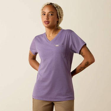 Ariat Rebar Workman T-Shirt (Mulled Grape Heather) Size M