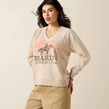 Ariat Victoria Sweatshirt (Khaki Heather) Size S