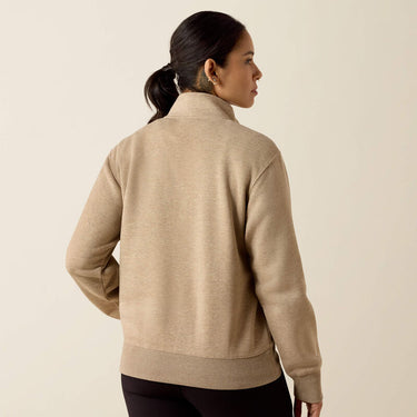 Ariat Rebar Lightweight Mock 1/2 Zip Sweatshirt (Oatmeal Heather) Size 2X