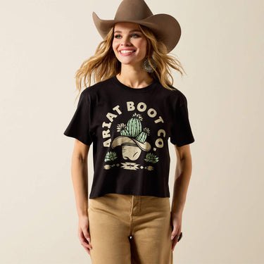 Ariat Cacti Cowboy Hat T-Shirt (Black) Size L
